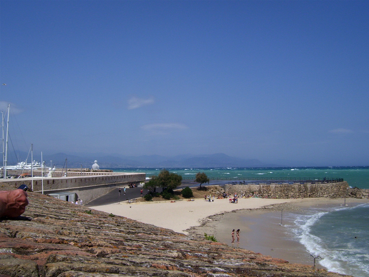 Walled village of Antibes in the south of France